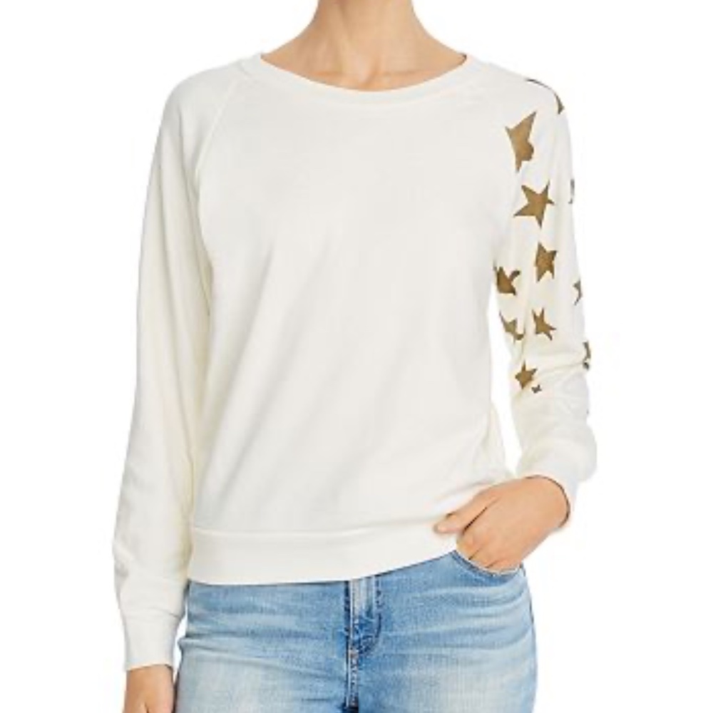 Wildfox Falling Stars Cropped Sweatshirt